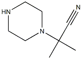 2-methyl-2-piperazin-1-ylpropanenitrile Struktur