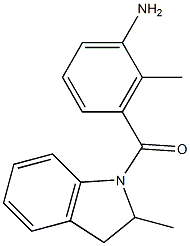 2-methyl-3-[(2-methyl-2,3-dihydro-1H-indol-1-yl)carbonyl]aniline Struktur