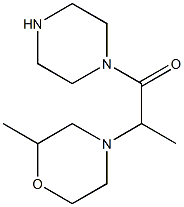 2-methyl-4-(1-methyl-2-oxo-2-piperazin-1-ylethyl)morpholine Struktur