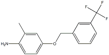 2-methyl-4-{[3-(trifluoromethyl)phenyl]methoxy}aniline Struktur