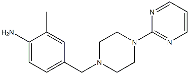 2-methyl-4-{[4-(pyrimidin-2-yl)piperazin-1-yl]methyl}aniline Struktur