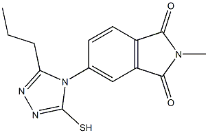 2-methyl-5-(3-propyl-5-sulfanyl-4H-1,2,4-triazol-4-yl)-2,3-dihydro-1H-isoindole-1,3-dione Struktur