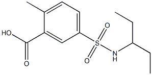 2-methyl-5-(pentan-3-ylsulfamoyl)benzoic acid Struktur