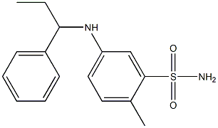 2-methyl-5-[(1-phenylpropyl)amino]benzene-1-sulfonamide Struktur