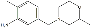 2-methyl-5-[(2-methylmorpholin-4-yl)methyl]aniline Struktur