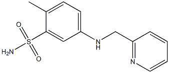 2-methyl-5-[(pyridin-2-ylmethyl)amino]benzene-1-sulfonamide Struktur