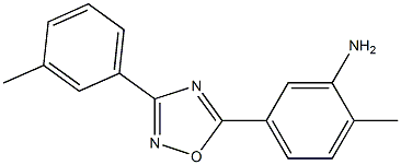 2-methyl-5-[3-(3-methylphenyl)-1,2,4-oxadiazol-5-yl]aniline Struktur