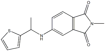 2-methyl-5-{[1-(thiophen-2-yl)ethyl]amino}-2,3-dihydro-1H-isoindole-1,3-dione Struktur