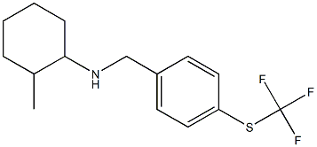 2-methyl-N-({4-[(trifluoromethyl)sulfanyl]phenyl}methyl)cyclohexan-1-amine Struktur