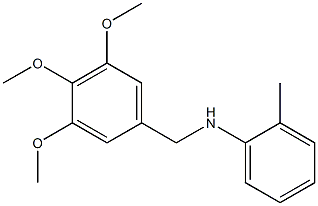 2-methyl-N-[(3,4,5-trimethoxyphenyl)methyl]aniline Struktur