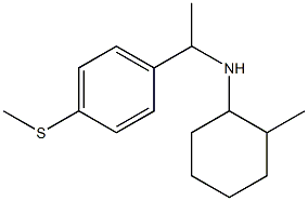 2-methyl-N-{1-[4-(methylsulfanyl)phenyl]ethyl}cyclohexan-1-amine Struktur