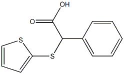 2-phenyl-2-(thiophen-2-ylsulfanyl)acetic acid Struktur