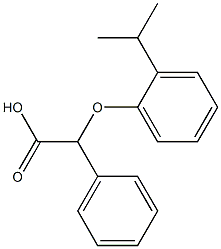 2-phenyl-2-[2-(propan-2-yl)phenoxy]acetic acid Struktur