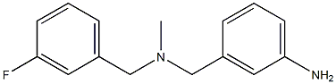 3-({[(3-fluorophenyl)methyl](methyl)amino}methyl)aniline Struktur