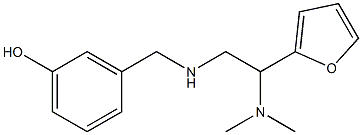 3-({[2-(dimethylamino)-2-(furan-2-yl)ethyl]amino}methyl)phenol Struktur