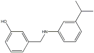 3-({[3-(propan-2-yl)phenyl]amino}methyl)phenol Struktur