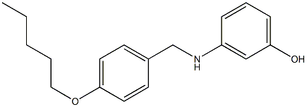 3-({[4-(pentyloxy)phenyl]methyl}amino)phenol Struktur