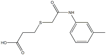 3-({2-[(3-methylphenyl)amino]-2-oxoethyl}thio)propanoic acid Struktur