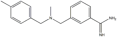 3-({methyl[(4-methylphenyl)methyl]amino}methyl)benzene-1-carboximidamide Struktur