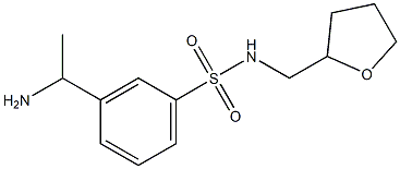 3-(1-aminoethyl)-N-(oxolan-2-ylmethyl)benzene-1-sulfonamide Struktur