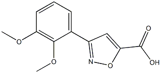 3-(2,3-dimethoxyphenyl)-1,2-oxazole-5-carboxylic acid Struktur