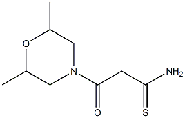 3-(2,6-dimethylmorpholin-4-yl)-3-oxopropanethioamide Struktur