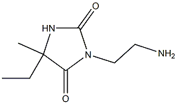 3-(2-aminoethyl)-5-ethyl-5-methylimidazolidine-2,4-dione Struktur