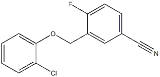 3-(2-chlorophenoxymethyl)-4-fluorobenzonitrile Struktur