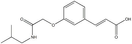 3-(3-{[(2-methylpropyl)carbamoyl]methoxy}phenyl)prop-2-enoic acid Struktur