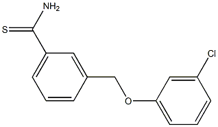 3-(3-chlorophenoxymethyl)benzene-1-carbothioamide Struktur