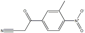 3-(3-methyl-4-nitrophenyl)-3-oxopropanenitrile Struktur