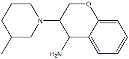 3-(3-methylpiperidin-1-yl)-3,4-dihydro-2H-1-benzopyran-4-amine Struktur