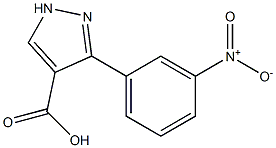 3-(3-nitrophenyl)-1H-pyrazole-4-carboxylic acid Struktur