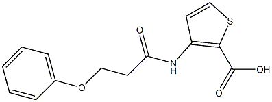 3-(3-phenoxypropanamido)thiophene-2-carboxylic acid Struktur