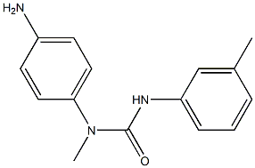 3-(4-aminophenyl)-3-methyl-1-(3-methylphenyl)urea Struktur