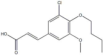 3-(4-butoxy-3-chloro-5-methoxyphenyl)prop-2-enoic acid Struktur