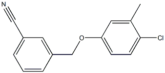 3-(4-chloro-3-methylphenoxymethyl)benzonitrile Struktur