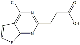 3-(4-chlorothieno[2,3-d]pyrimidin-2-yl)propanoic acid Struktur