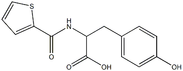 3-(4-hydroxyphenyl)-2-[(thien-2-ylcarbonyl)amino]propanoic acid Struktur