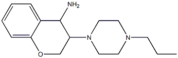 3-(4-propylpiperazin-1-yl)-3,4-dihydro-2H-1-benzopyran-4-amine Struktur