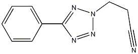 3-(5-phenyl-2H-1,2,3,4-tetrazol-2-yl)propanenitrile Struktur