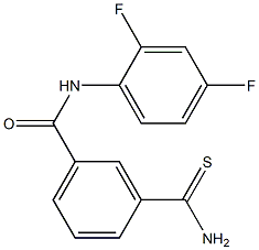 3-(aminocarbonothioyl)-N-(2,4-difluorophenyl)benzamide Struktur