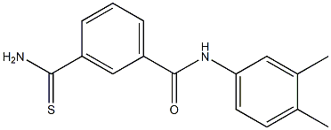 3-(aminocarbonothioyl)-N-(3,4-dimethylphenyl)benzamide Struktur