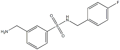 3-(aminomethyl)-N-(4-fluorobenzyl)benzenesulfonamide Struktur