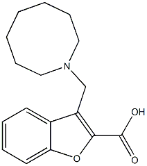 3-(azocan-1-ylmethyl)-1-benzofuran-2-carboxylic acid Struktur