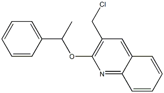 3-(chloromethyl)-2-(1-phenylethoxy)quinoline Struktur