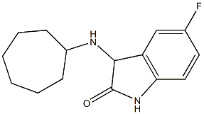 3-(cycloheptylamino)-5-fluoro-2,3-dihydro-1H-indol-2-one Struktur