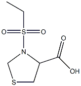 3-(ethylsulfonyl)-1,3-thiazolidine-4-carboxylic acid Struktur