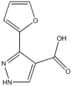 3-(furan-2-yl)-1H-pyrazole-4-carboxylic acid Struktur