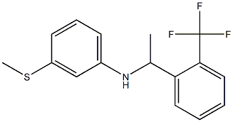 3-(methylsulfanyl)-N-{1-[2-(trifluoromethyl)phenyl]ethyl}aniline Struktur